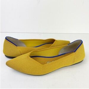 Rothy’s The Point Marigold Yellow Flats Retired Size 7.5
